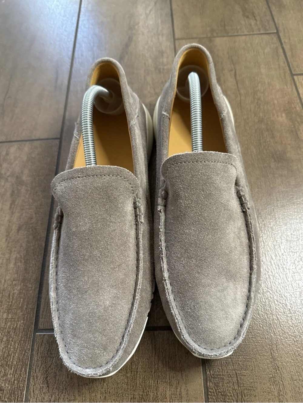 Olukai Ka'a Loafer Leather Suede Light Grey 10535-6363 Men's Sz 9.5